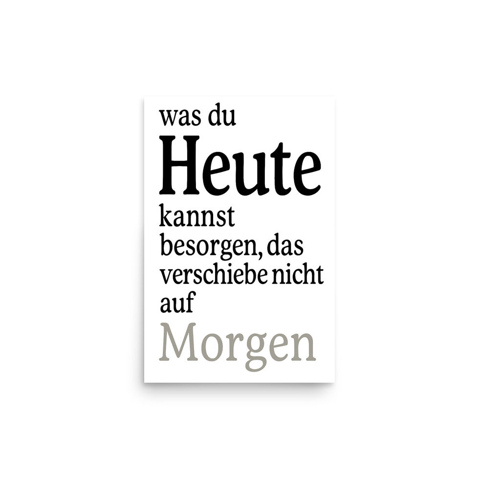 Thumbnail: Was du heute kannst besorgen art print | EyeofmyCam