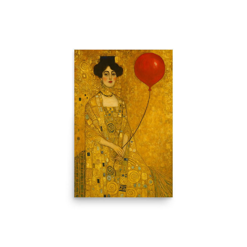 Thumbnail: Adele Bloch-Bauer from Gustav Klimt, with a red balloon