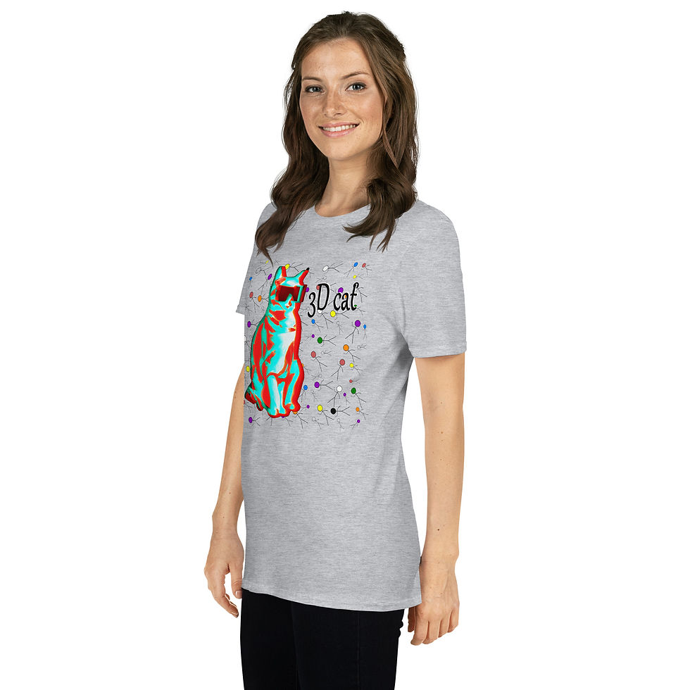 Thumbnail: 3D Cat Short-Sleeve Unisex T-Shirt