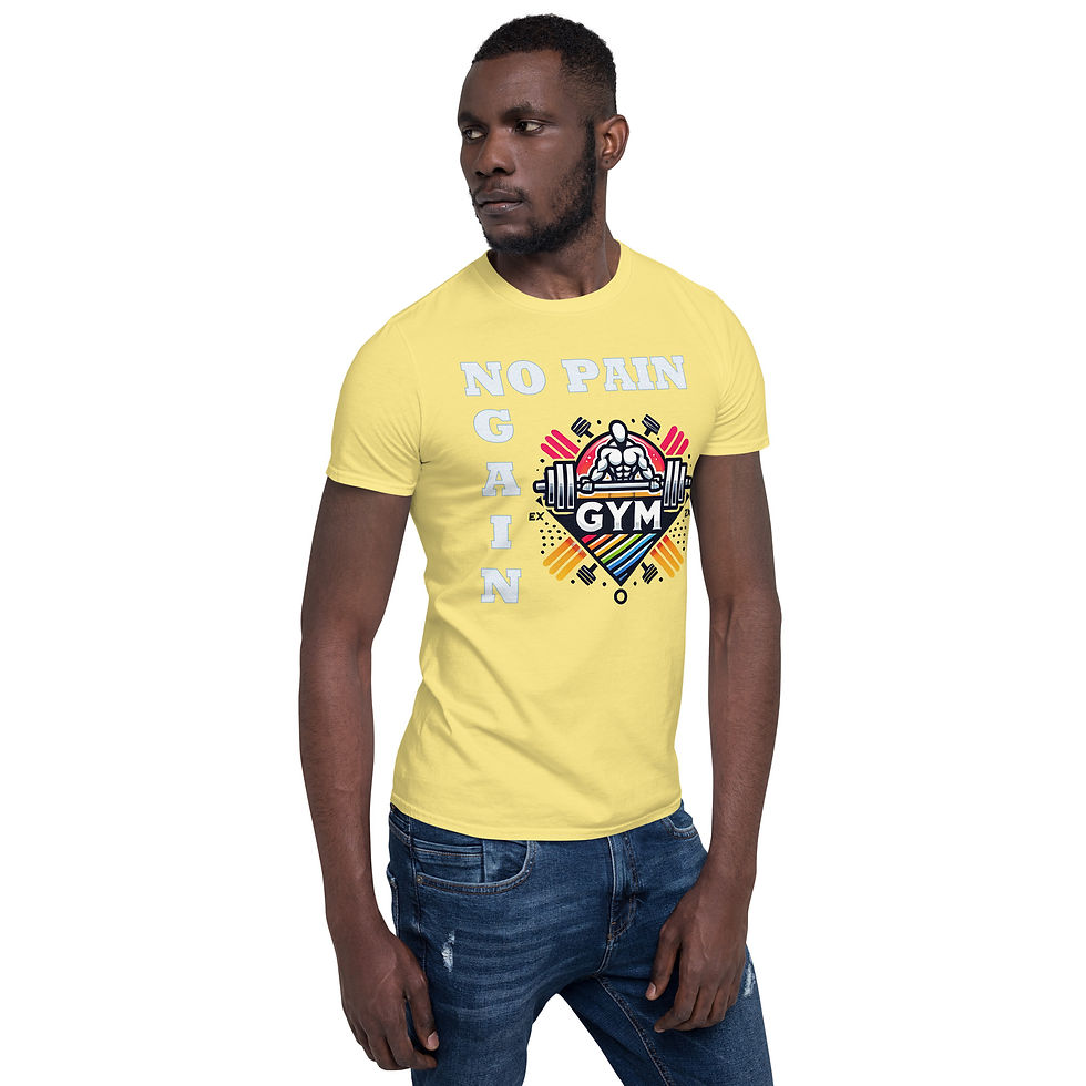 Thumbnail: No pain no gain Clear - Short-Sleeve Unisex T-Shirt