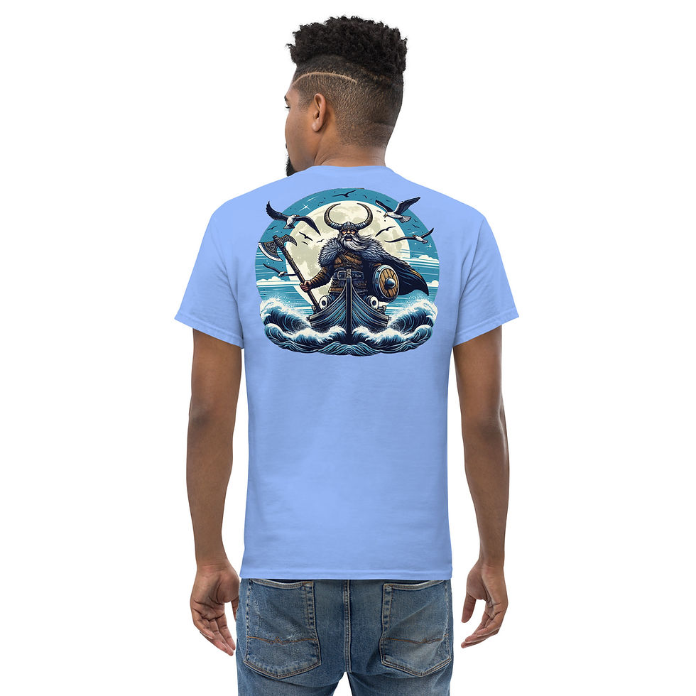 Thumbnail: Viking attack Back Print Graphic Tee - EyeofmyCam