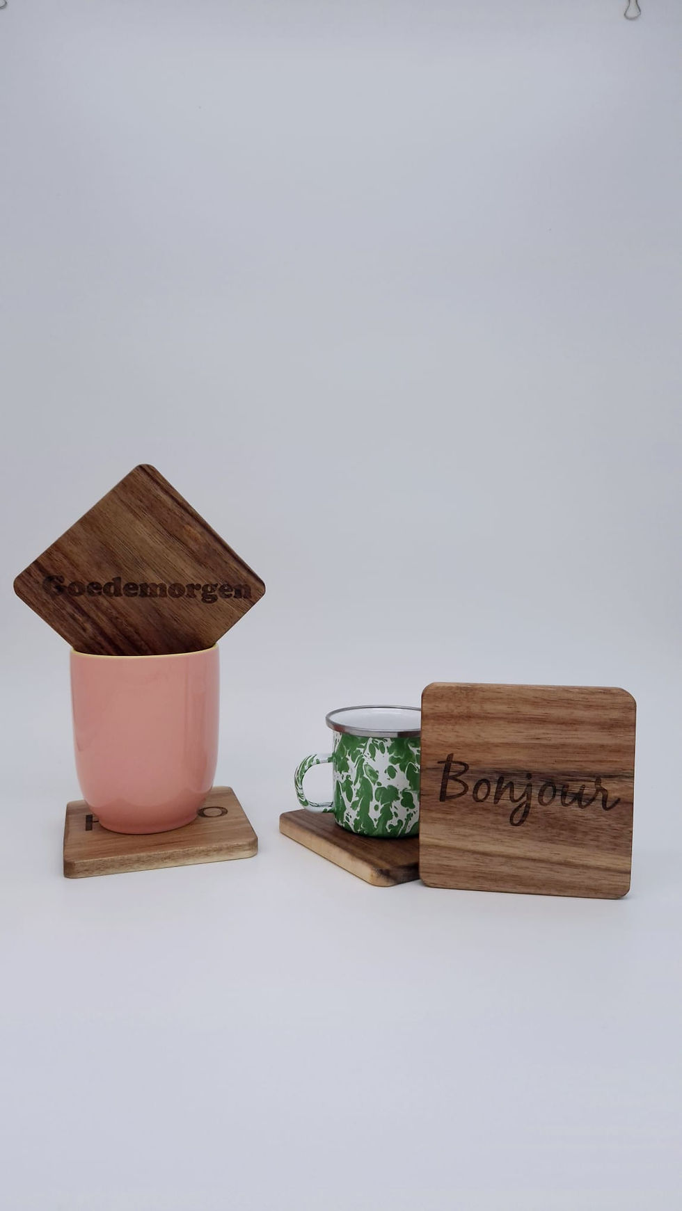 Thumbnail: Square Engraved Wooden Coasters
