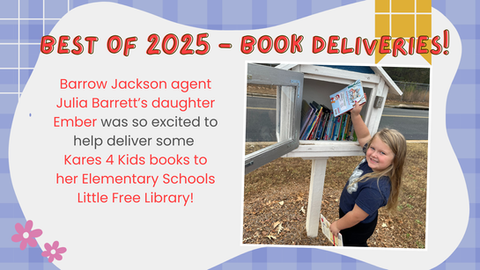 Keller Williams Realty Atlanta Partners Barrow Jackson agent
Julia Barrett's daughter
Ember was so excited to help deliver some
Kares 4 Kids books to her Elementary Schools
Little Free Library!