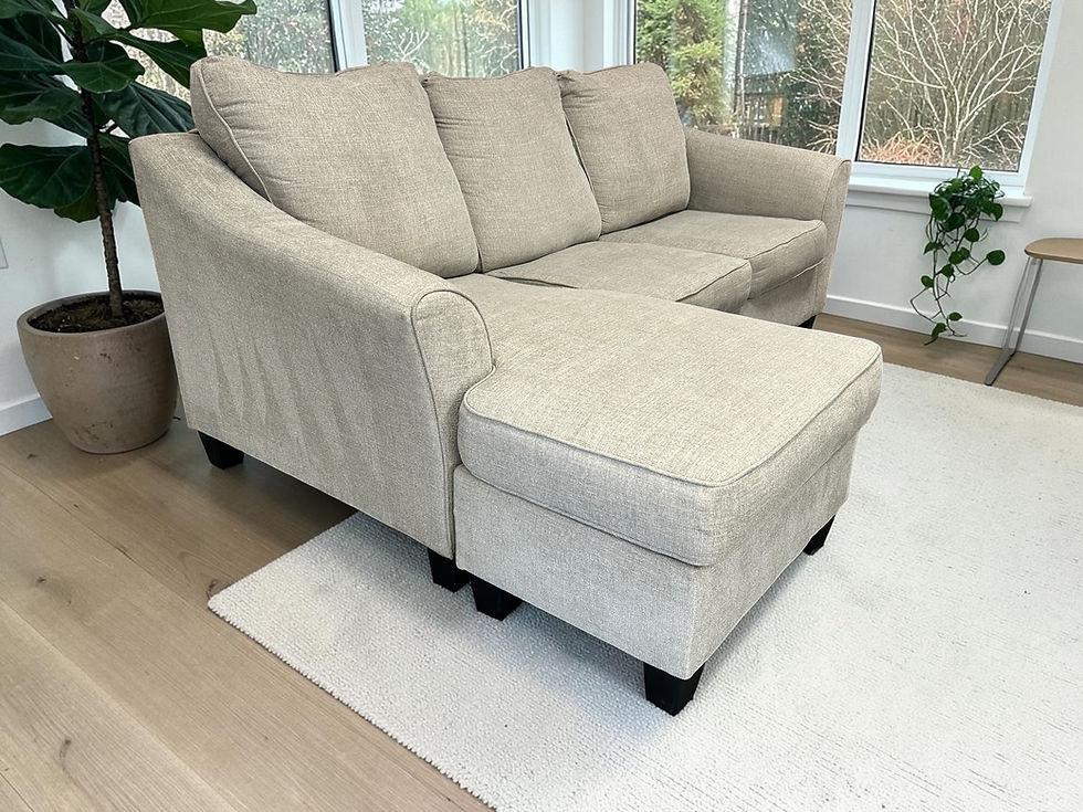 Thumbnail: Ashley Reversible Beige Sectional (RE 1163)