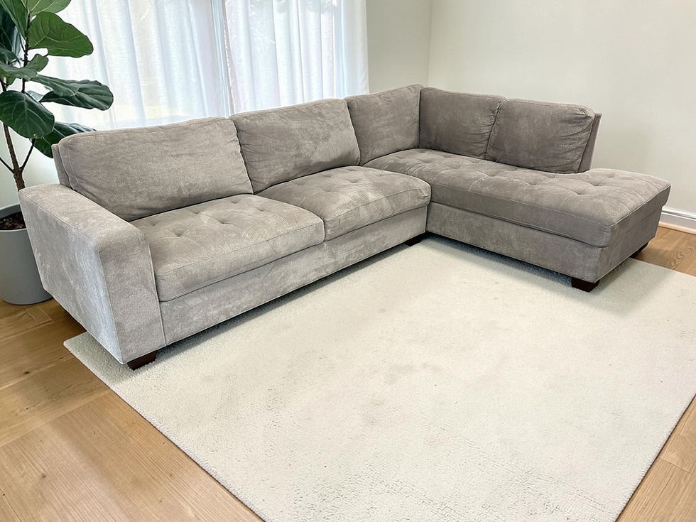 Thumbnail: Costco Thomasville Miles Fabric Sectional Couch (RE 1165)