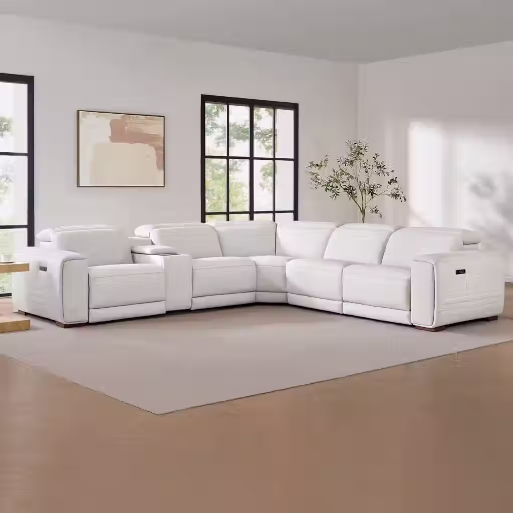 Costco Power Reclining Sectional with Power Headrests (RE 199)