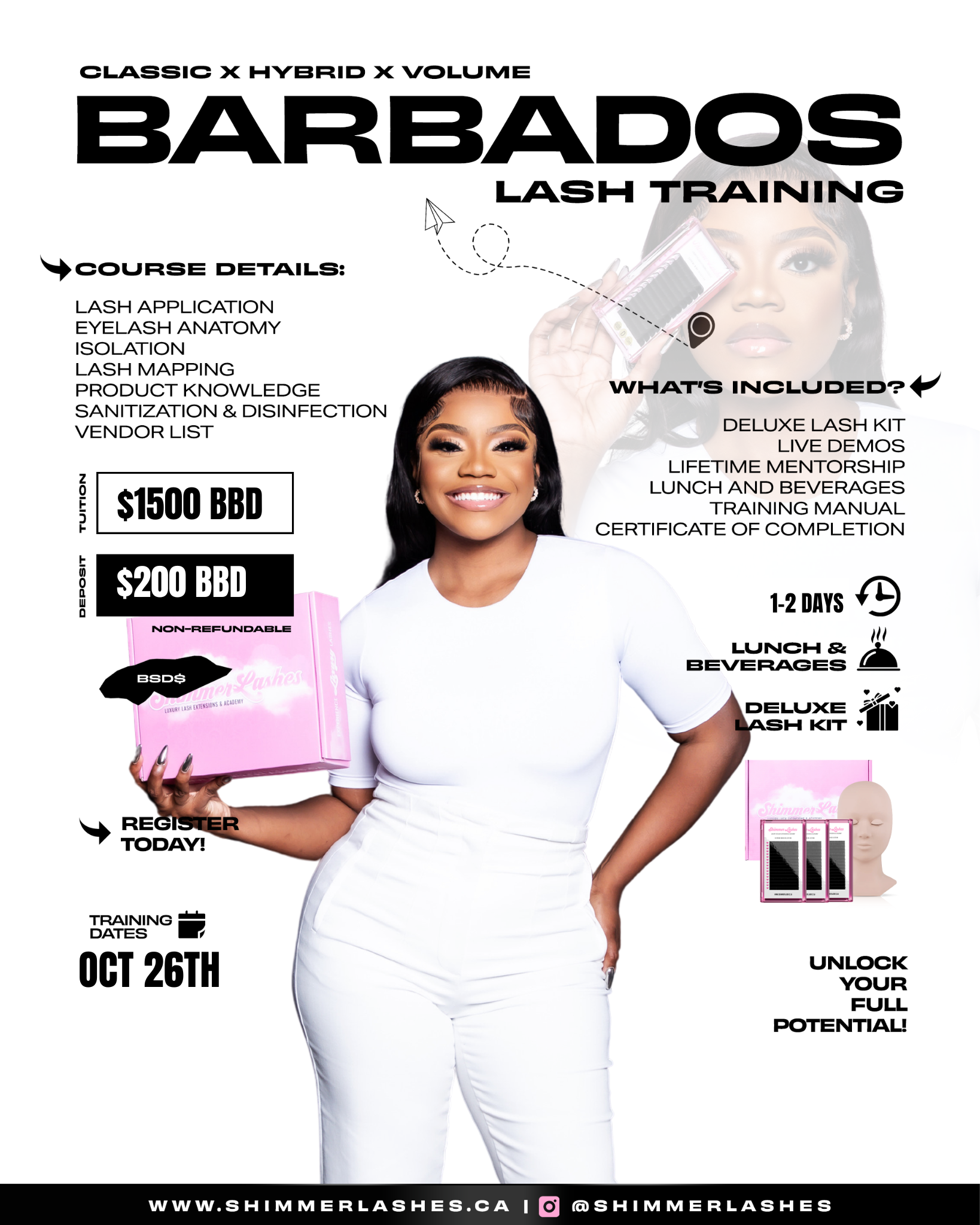 Barbados Lash Training (Deposit)