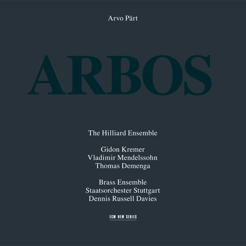 阿爾沃．帕爾特 Arvo Pärt: Arbos (CD) 【ECM】