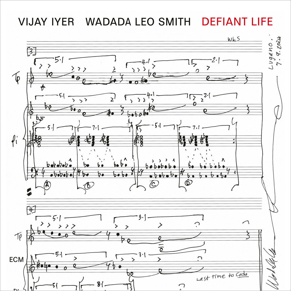 維杰．艾耶／瓦達達．萊奧．史密斯：逆命而生 Vijay Iyer / Wadada Leo Smith: Defiant Life (CD) 【ECM】