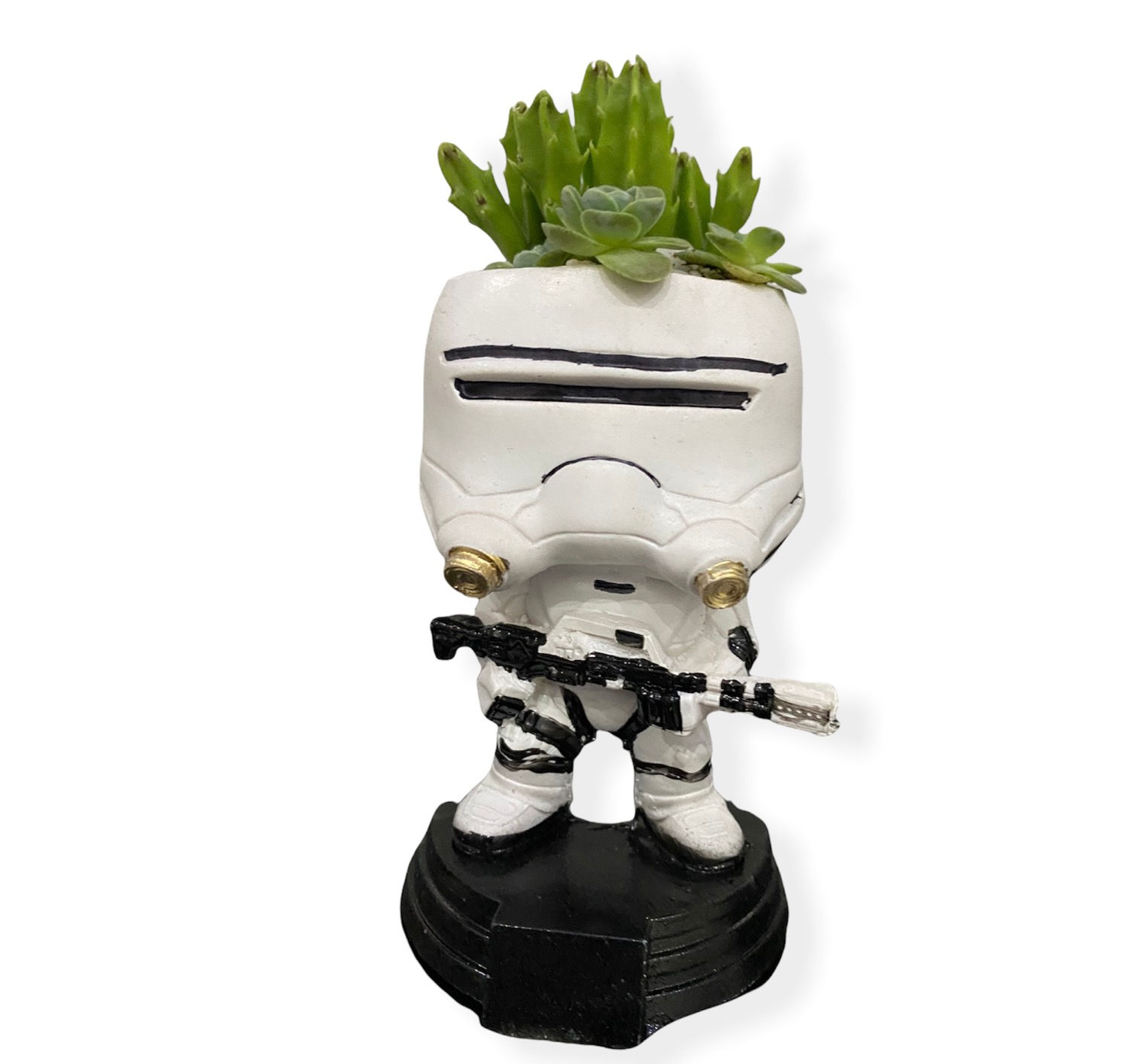 Funko de resina con suculentas 12x6cm