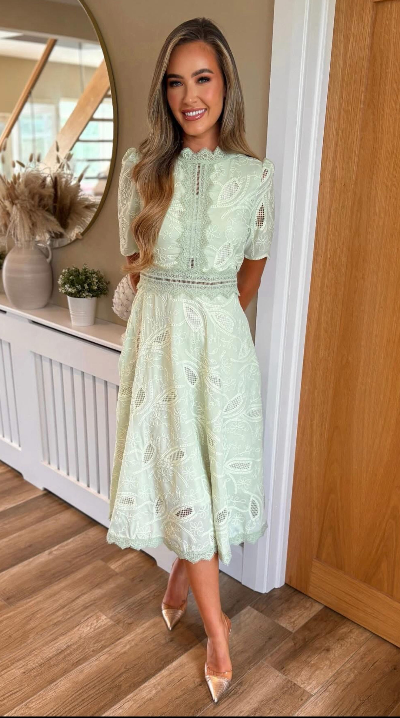 Eloise  Pistachio Dress