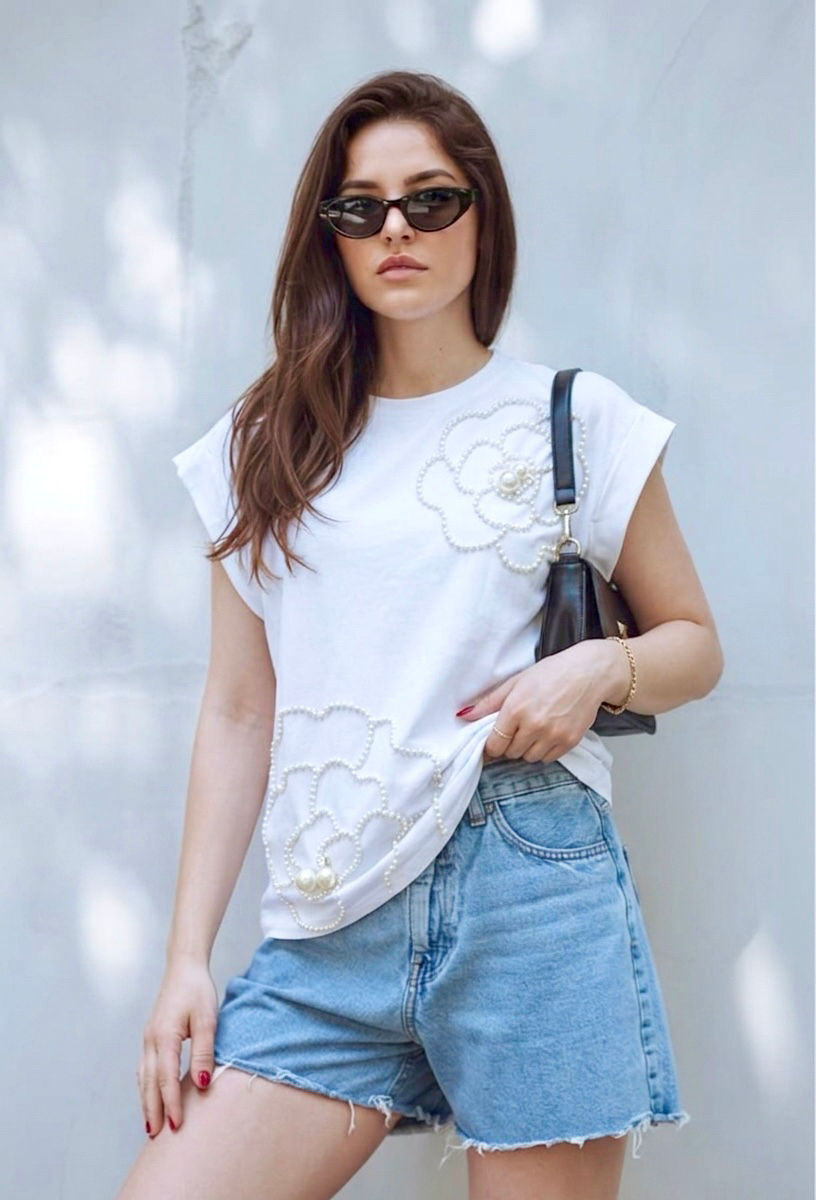 Pearls Floral Top