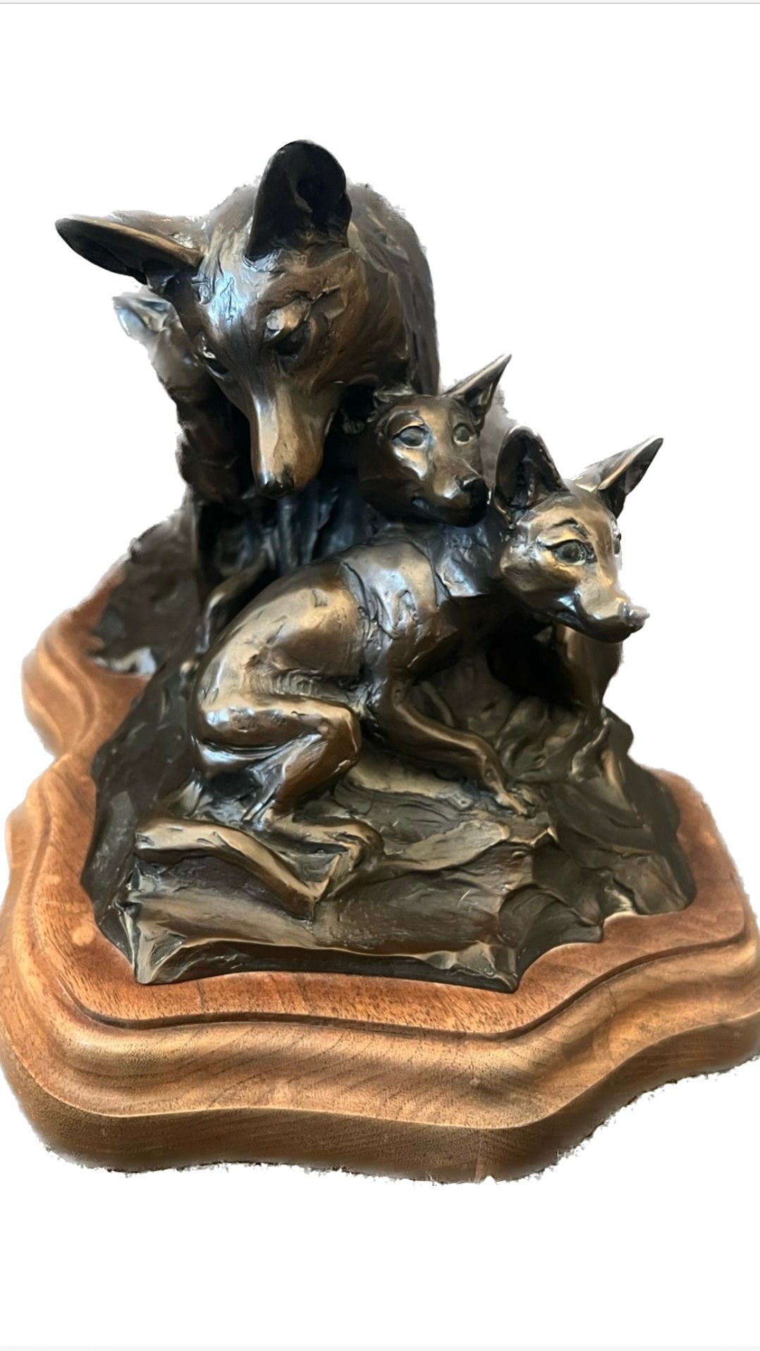 Veryl Goodnight Bronze Coyote Sculpture