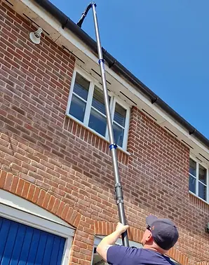 SkyVac gutter cleaning