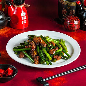 Stir Fried Duck with Garlic Sprout
