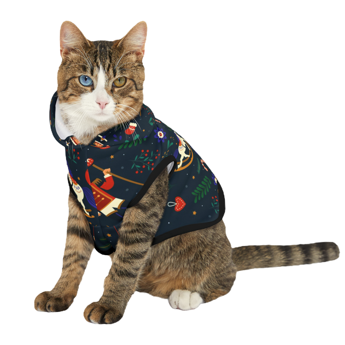 Jolly Nutcracker Christmas Pet Hoodie