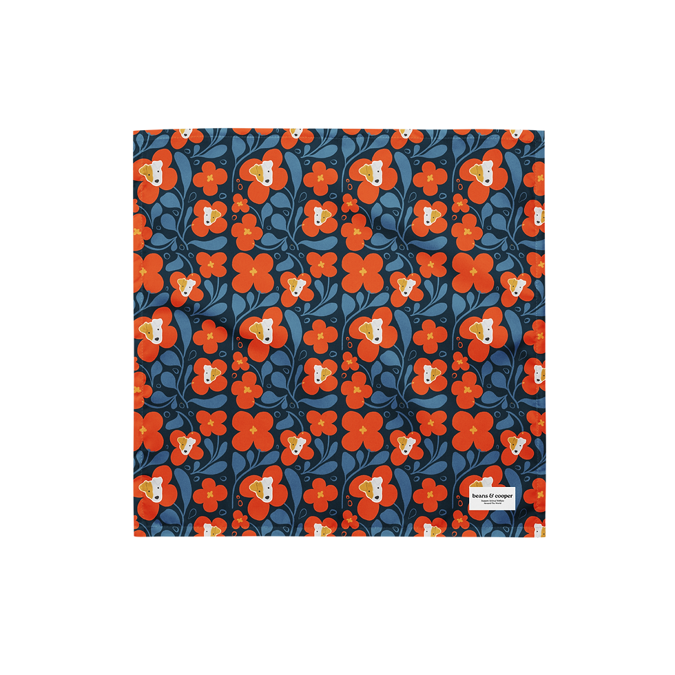 Thumbnail: Lora Floral Blue Bandana