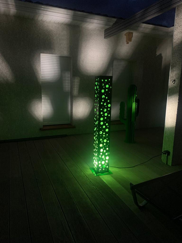 Miniature : lampe extérieur interieur métal perforé