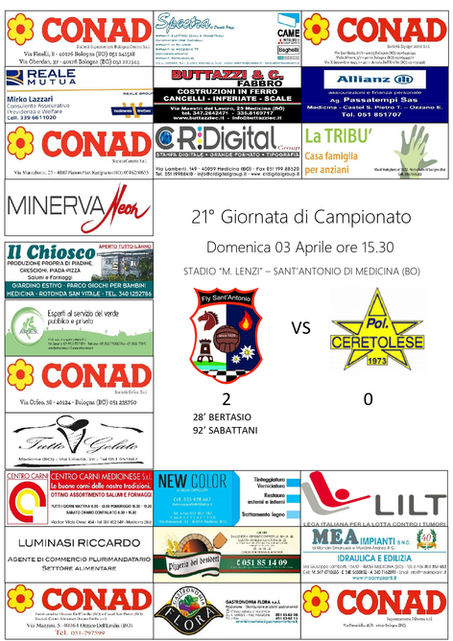 FLY SANT'ANTONIO 1929 vs CERETOLESE - 21° Giornata di Campionato