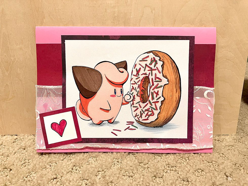 Thumbnail: Cleffa Donut Greeting Card 5x7 with Envelope