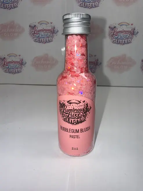 Bubblegum Blush Pastel Glitter Bottle
