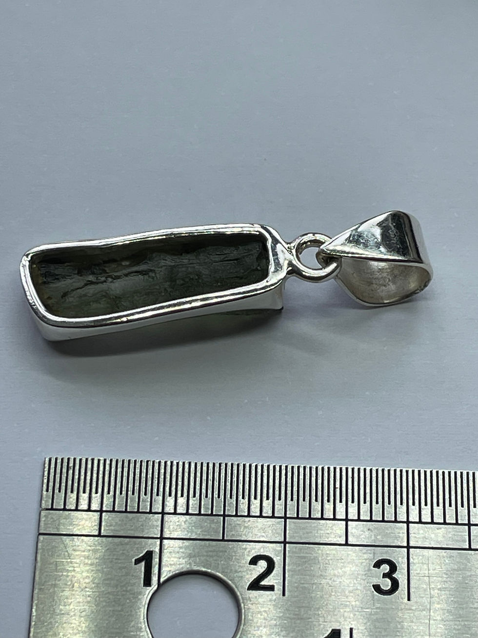 Thumbnail: 3g Moldavite and Silver Pendant 