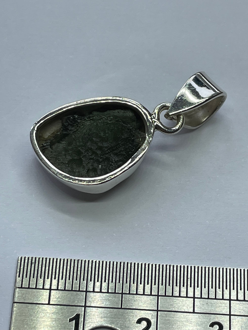 Thumbnail: 3.3g Moldavite and Silver Pendant 