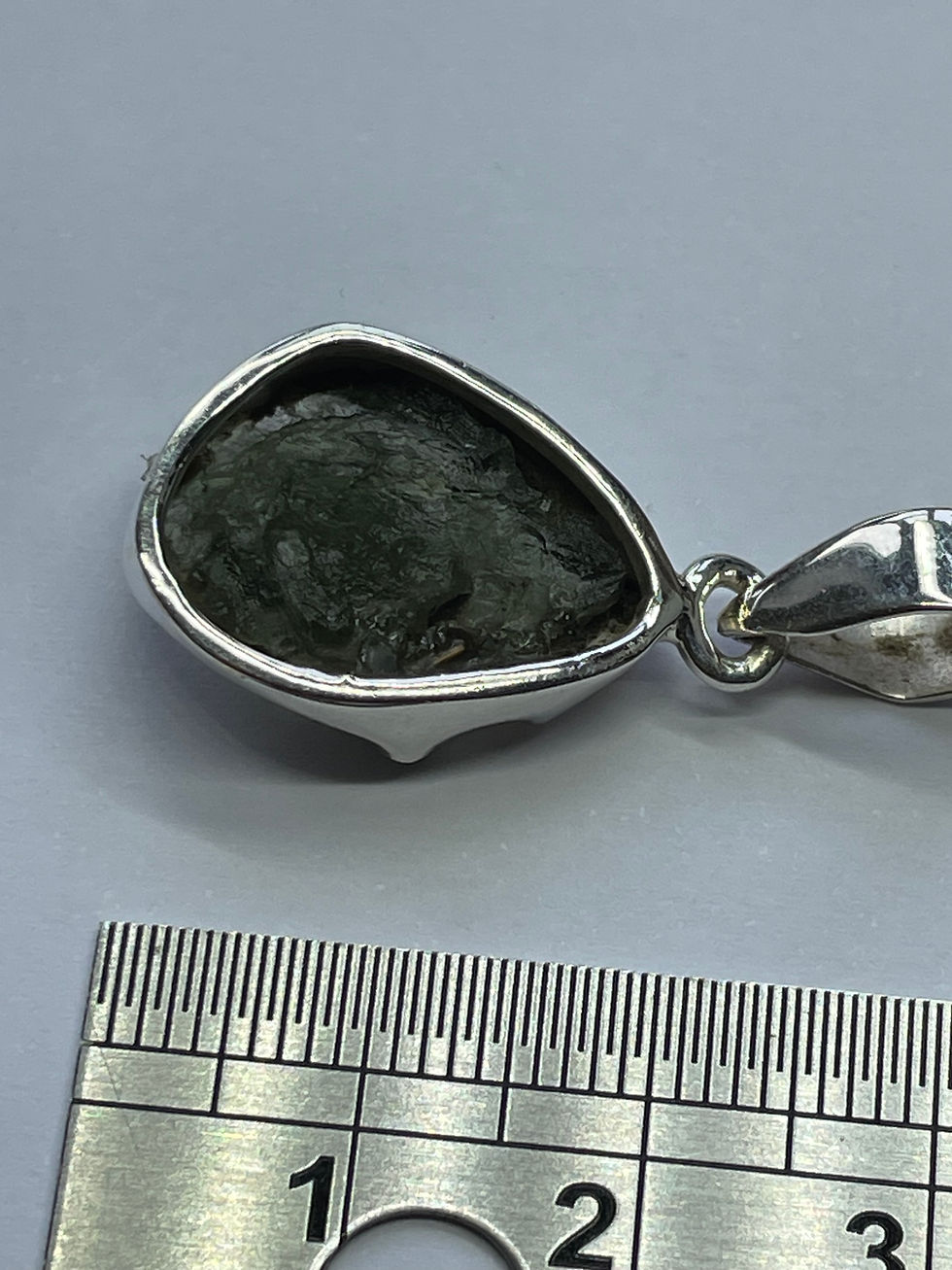 Thumbnail: 3g Moldavite and Silver Pendant 