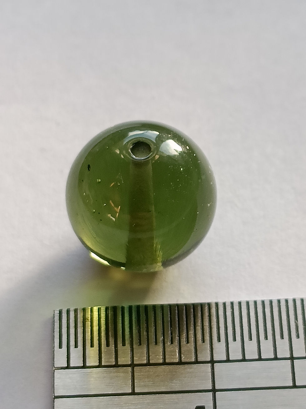 Thumbnail: 1.14g Drilled Moldavite Bead 