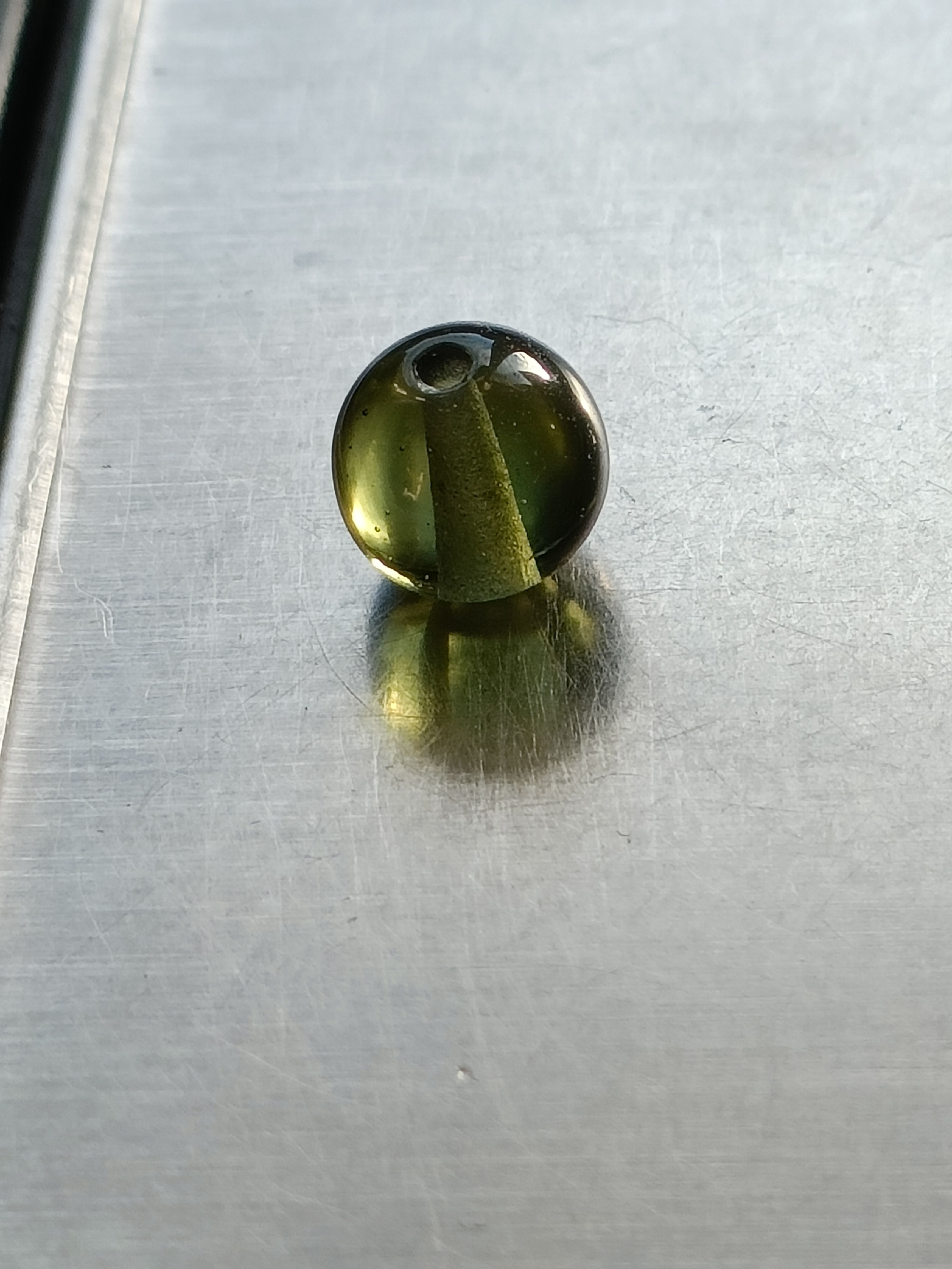 0.29g Drilled Moldavite Bead 