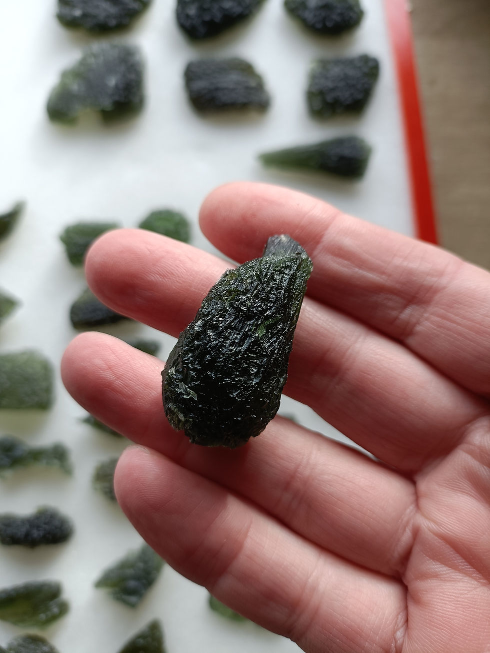 Thumbnail: 14.58g Moldavite Drop Shape 