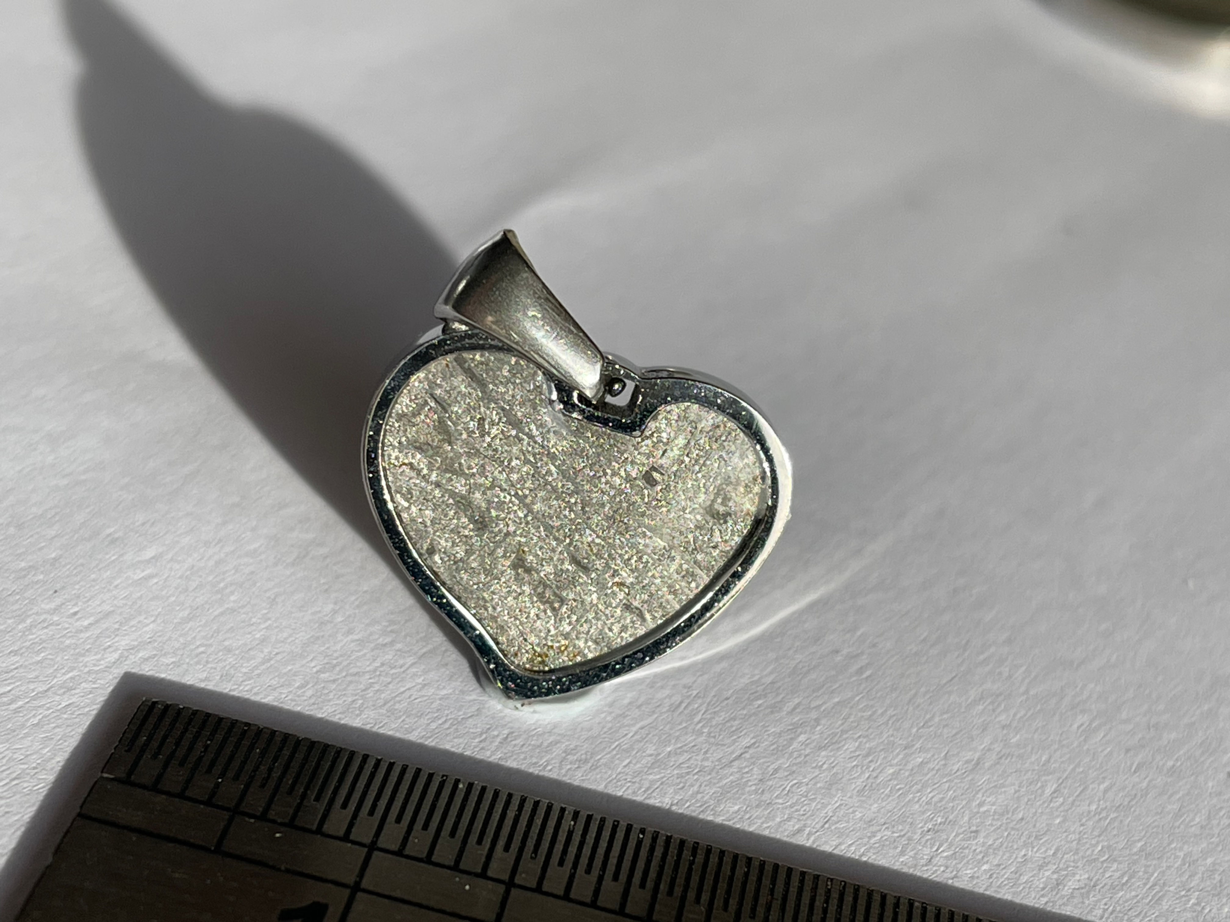 Heart Shaped Aletai Meteorite Pendant 