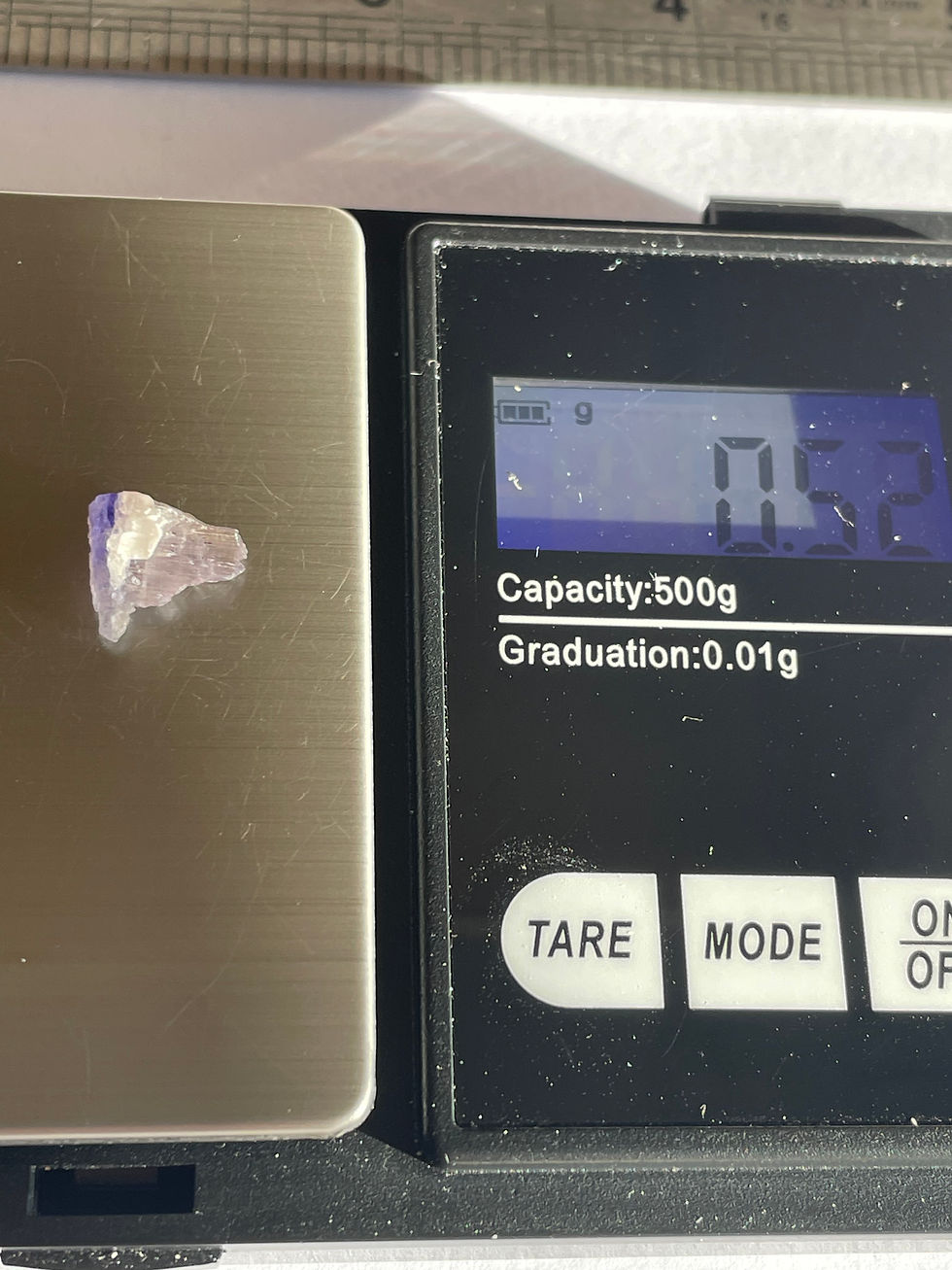 Thumbnail: 0.52g Bi Coloured Tanzanite Crystal 