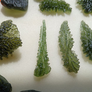 Besednice Jezkovna moldavite shaped like a needle