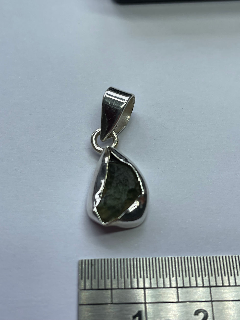 Thumbnail: 1.9g Moldavite and Silver Pendant 