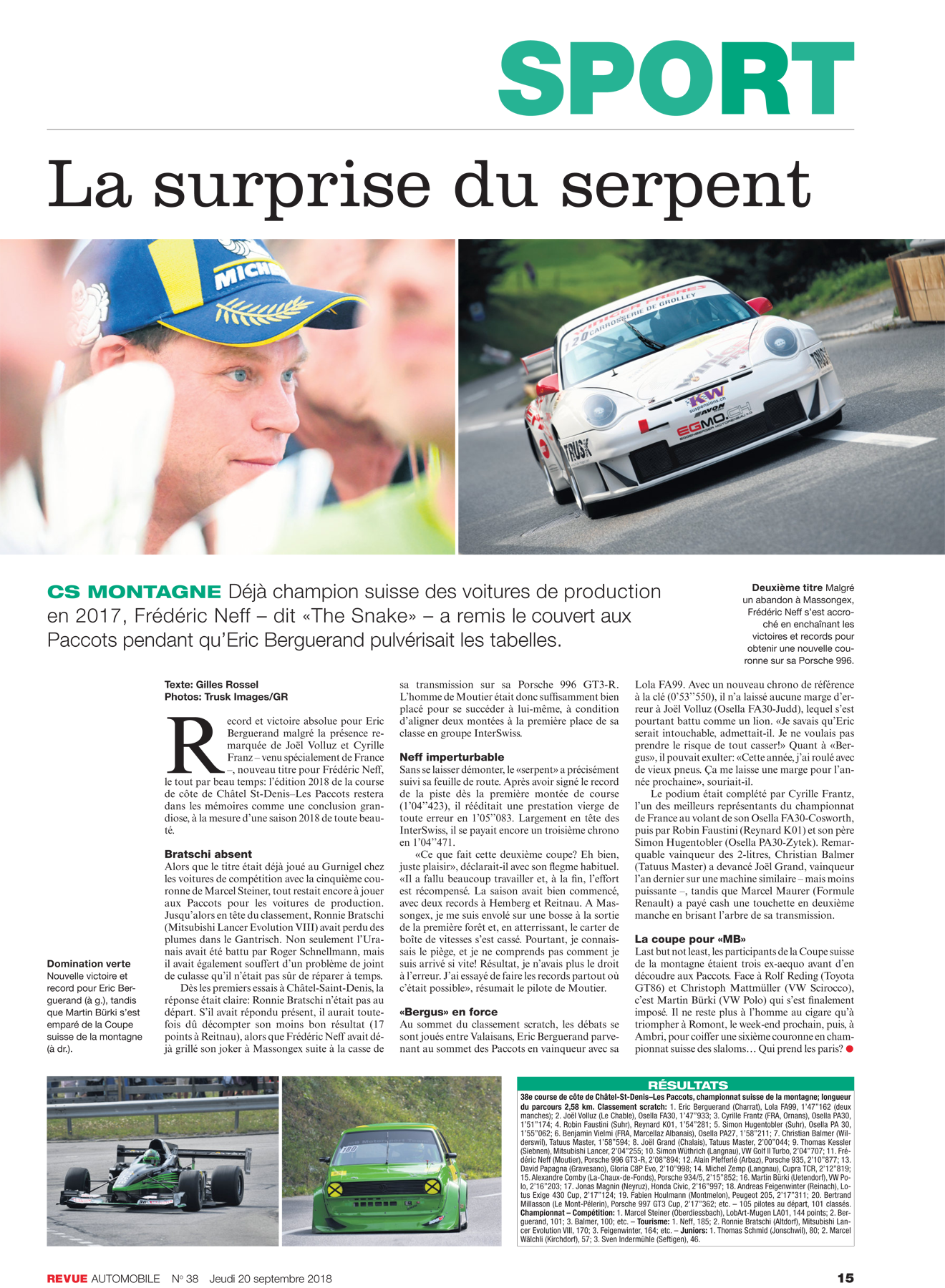 Revue Automobile N° 36/2018