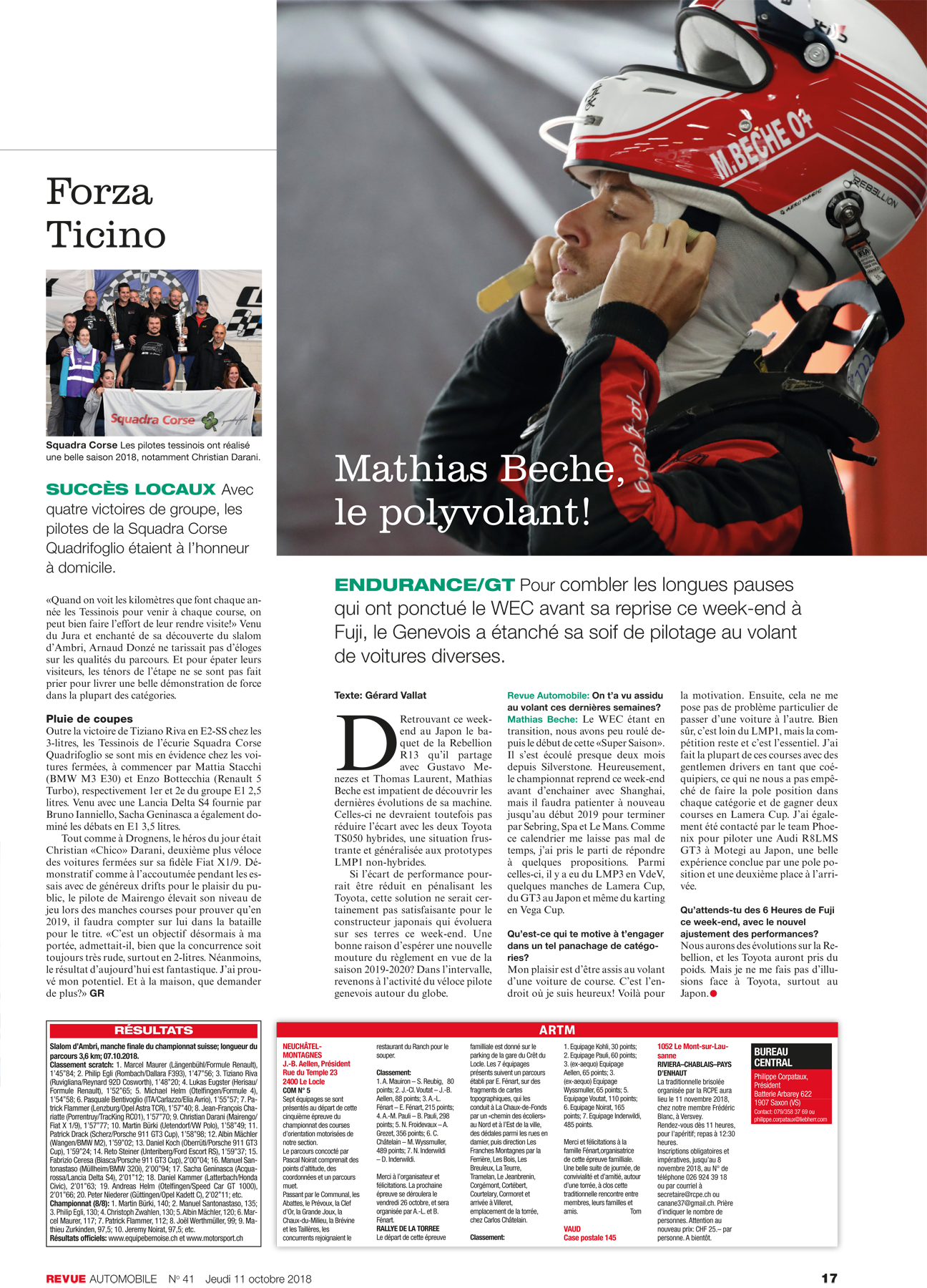 Revue Automobile N° 41/2018