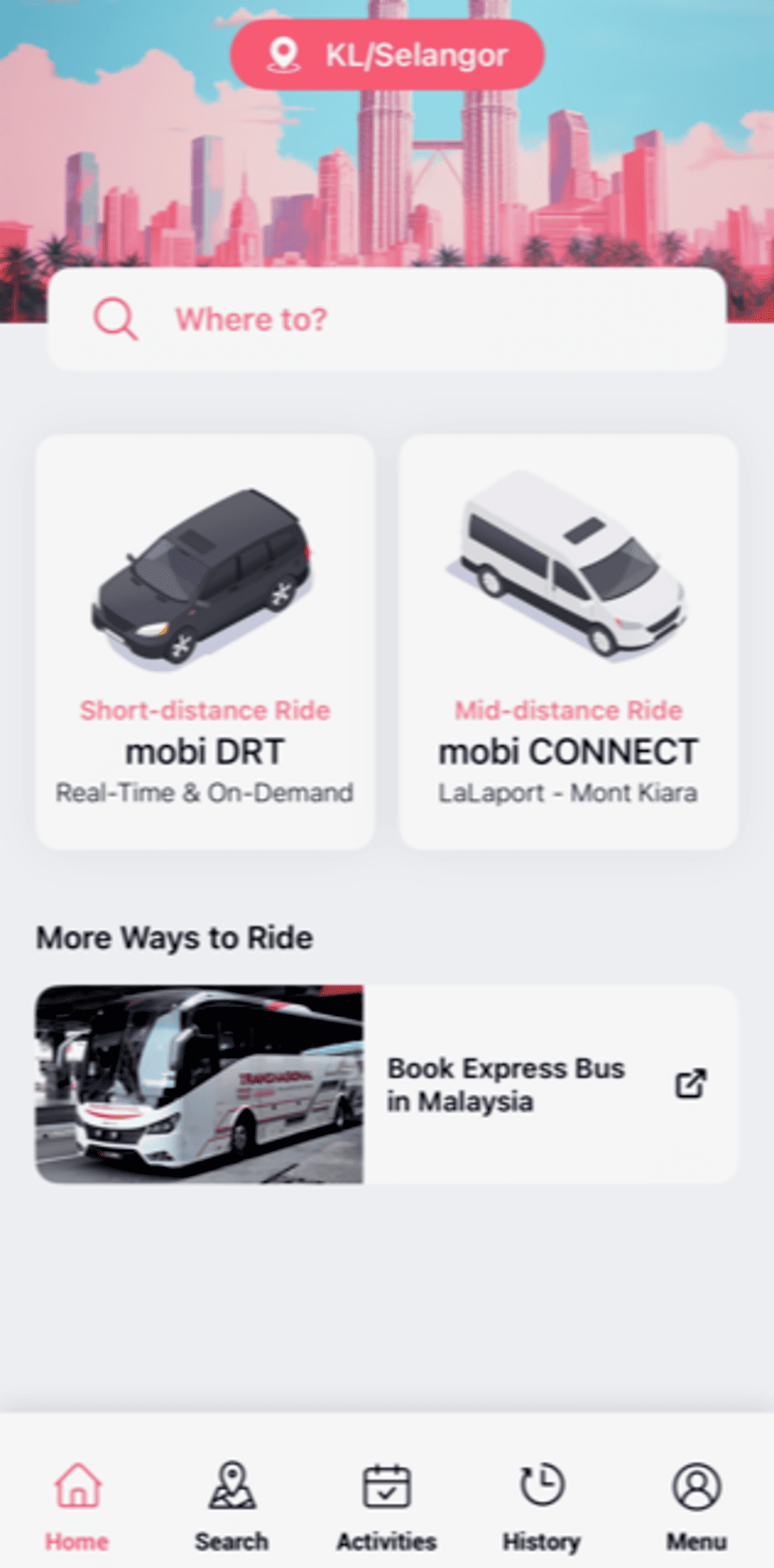 Pengguna boleh merancang laluan mereka dan mengembara dengan lancar dengan perkhidmatan Journey Planner, mobi DRT dan mobi CONNECT.
