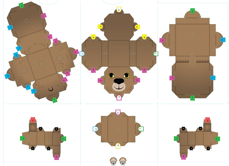 Cubles Bear Dielines