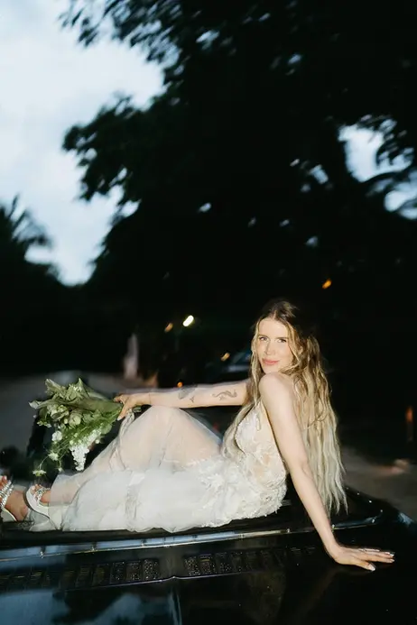 Bride portrait at luxury destination wedding in Tulum Mexico