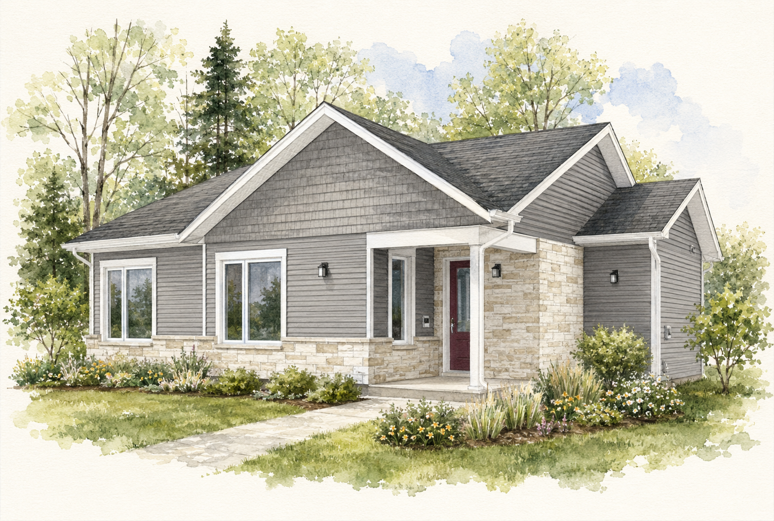 Maison de plain-pied Le Bouleau au Domaine Le Campagnard, Sainte-Flore, Shawinigan