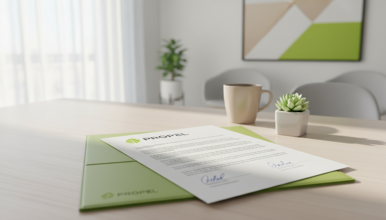 Vue rapprochée d’un contrat de gestion immobilière signé