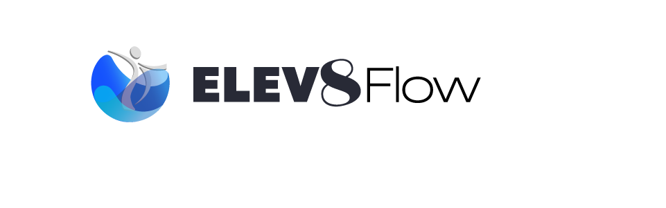 ELEV8 Flow full logo – representing somatic, breath-based movement for emotional reset and nervous system balance