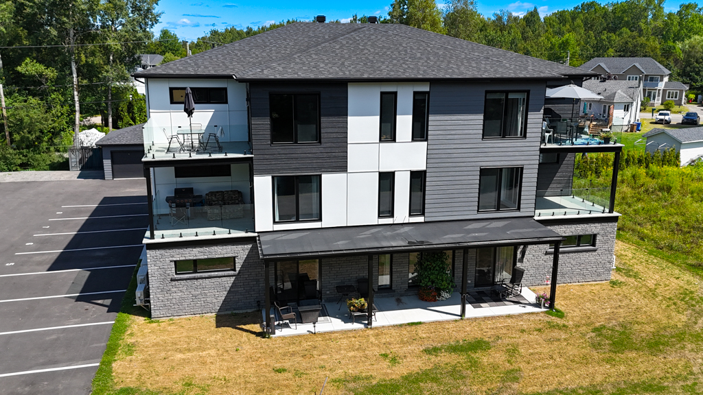 Vue aérienne du Domaine des Tournesols à Sainte-Flore, Shawinigan.