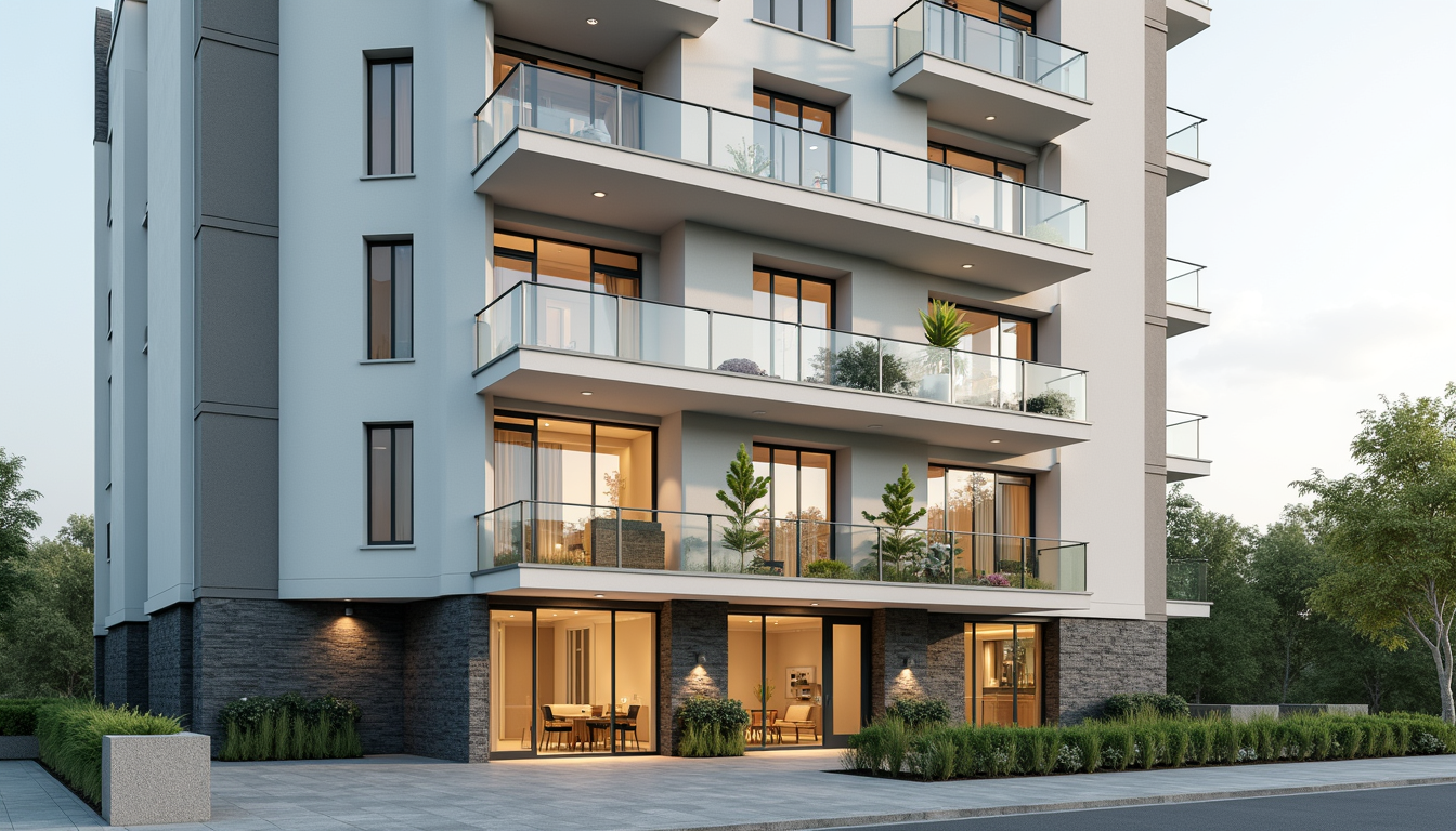 Vue de la façade d’un immeuble résidentiel moderne à Trois-Rivières