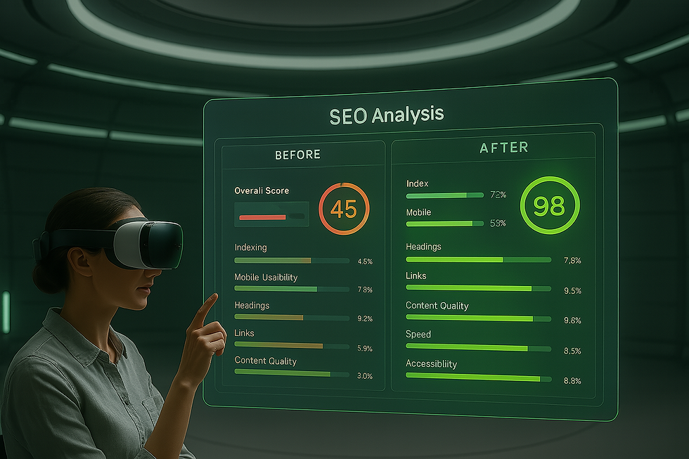 seo analisis picture representing a display with an seo test