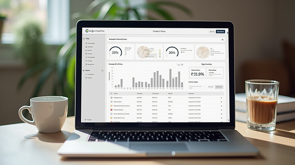 Eye-level view of a laptop screen displaying a wedding planning dashboard