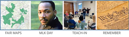 "Only We Can Save Ourselves" Teach-In; Fair Maps Rally; MLK Day of Service; More
