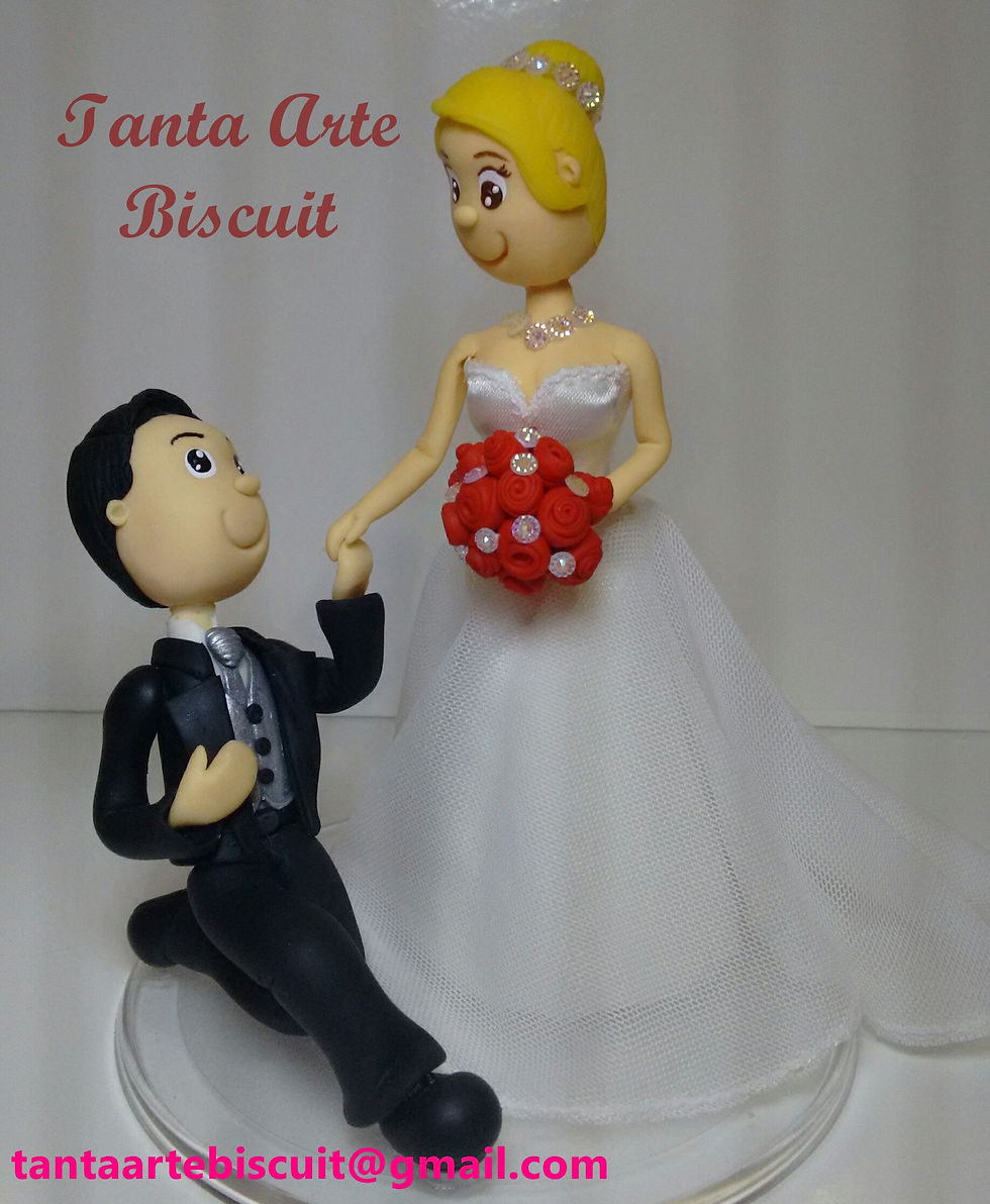 Noivinhos Personalizados em Biscuit