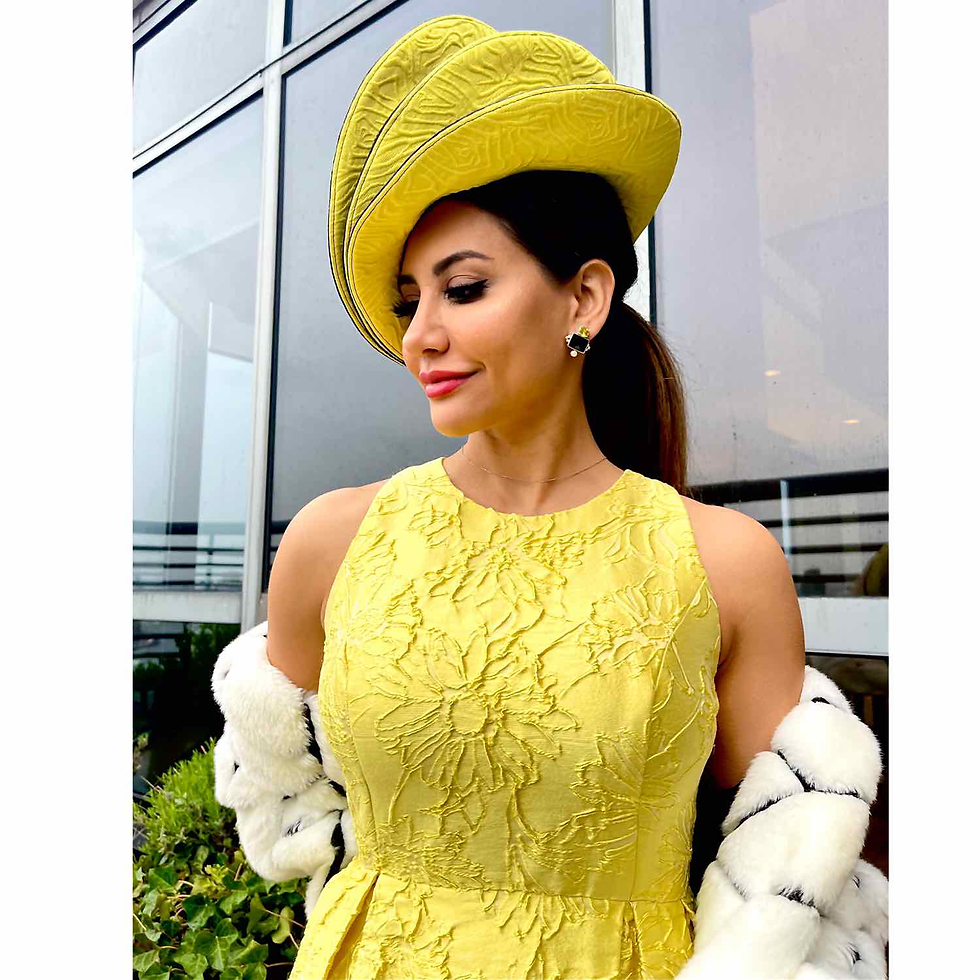 Thumbnail: Black & Yellow Stylized Beret Rent ($100 for 5 Days)